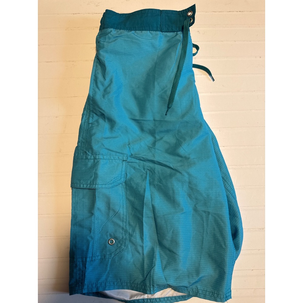 Airwalk Board‎ Shorts Men Medium Teal Blue Excellent Mesh Lined Cargo Pocket